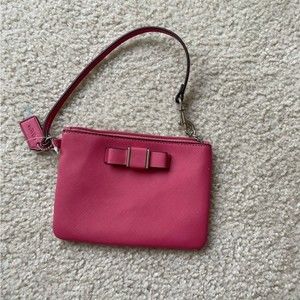 Coach pink wristlet